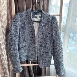 H&m boucle crop jacket xs